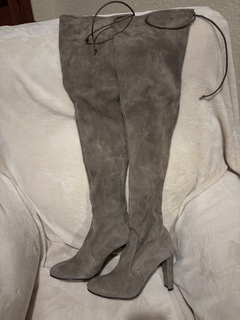 Stuart Weitzman Taupe Tall Over The Knee Boots 10 Nwt